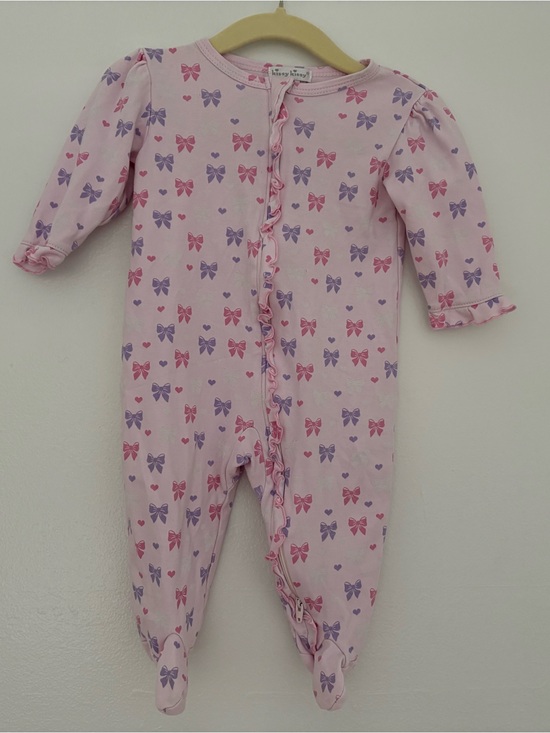 Kissy Kissy Other - Kissy Kissy Light Pink Bow Ruffle Footed One-Piece